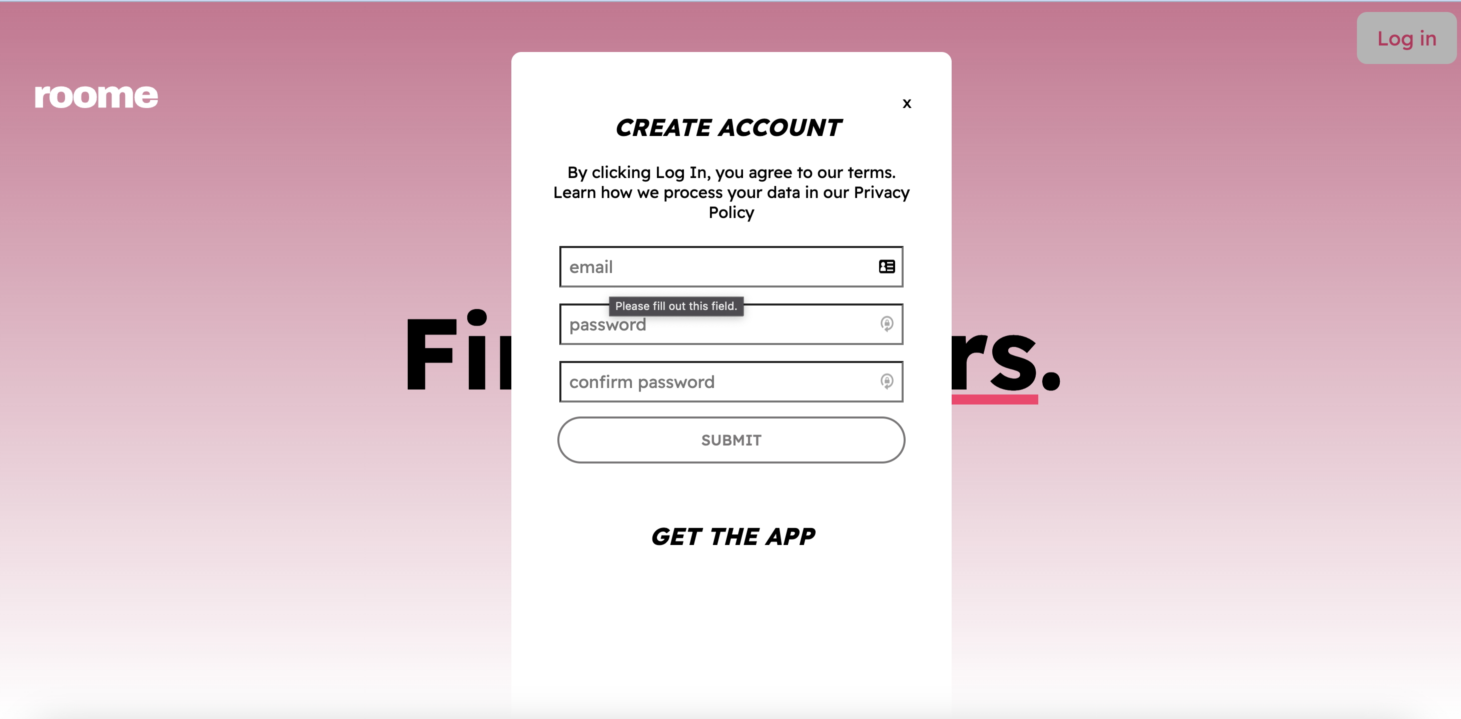 sign up